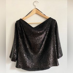 A.L.C Black Sequin Top, Zoey Sequin Top, Size 4, NWT